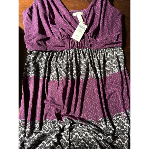 Soma Britney Maxi Patchwork Bandana Dress NEW Medium Purple Whimsigoth Milkmaid - Picture 8 of 10